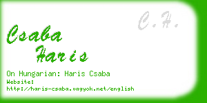 csaba haris business card